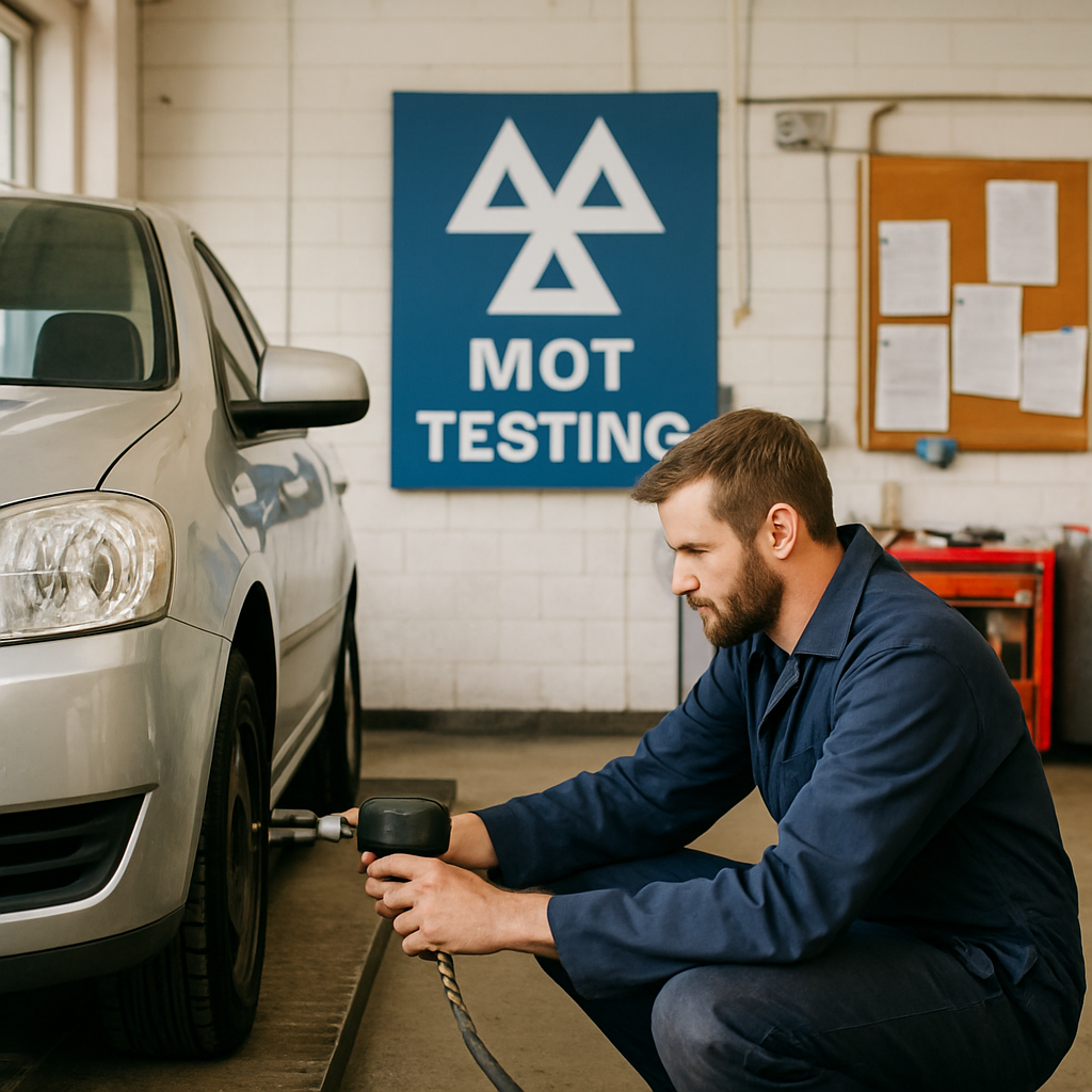AI-generated editorial illustration related to How to use the official MOT test-station list