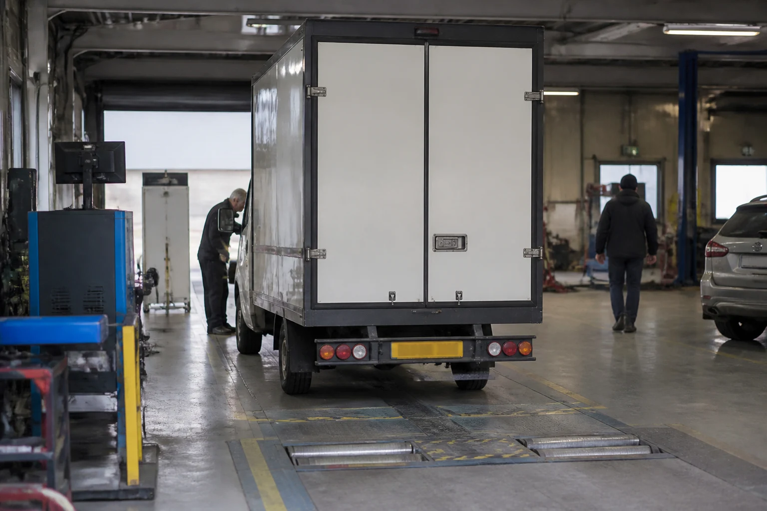 AI-generated documentary-style editorial image illustrating Zero-emission goods vehicles move into MOT class 7